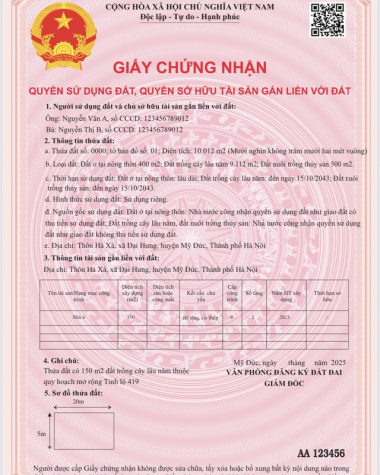 Thẩm quyền cấp giấy chứng nhận quyền sử dụng đất từ ngày 31/01/2026